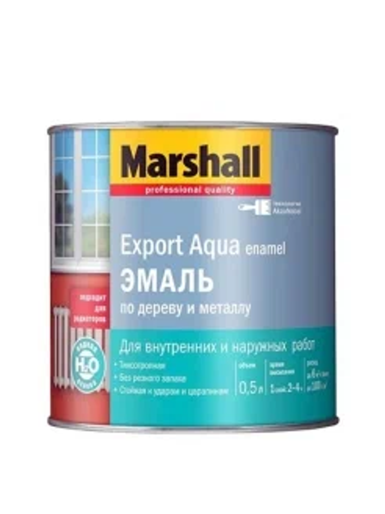 Эмаль Marshall Export Aqua белая глянцевая (0,5л)