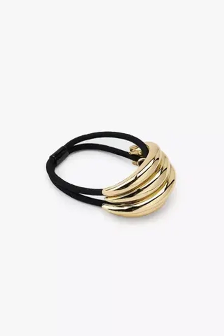 ZARA РЕЗИНКА ДЛЯ ВОЛОС, С ТРЕМЯ МЕТАЛЛИЧЕСКИМИ ДЕТАЛЯМИ, ЗОЛОТИСТЫЙ
