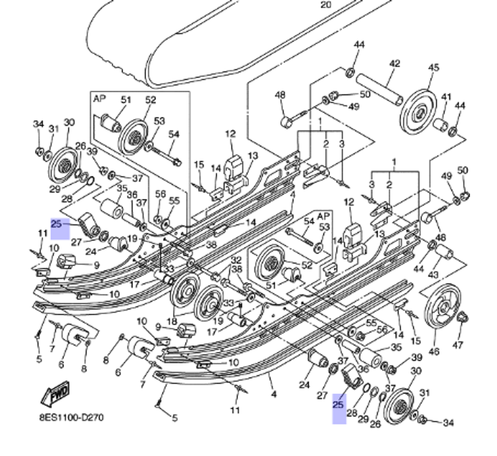 Кронштейн Yamaha 8ES4744600
