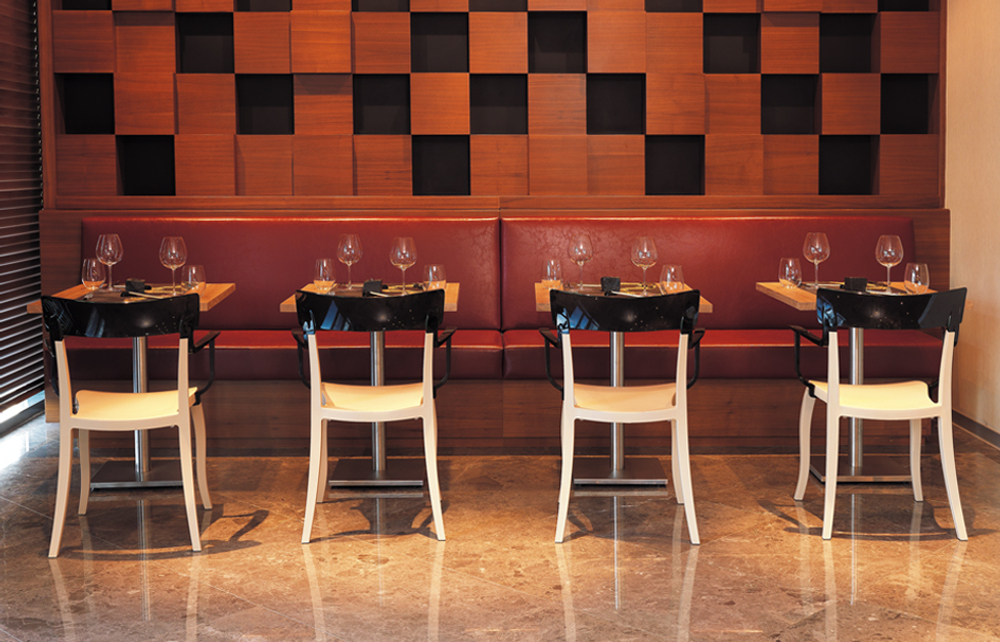 Кресло пластиковое Papatya Hera-K, белый, черный