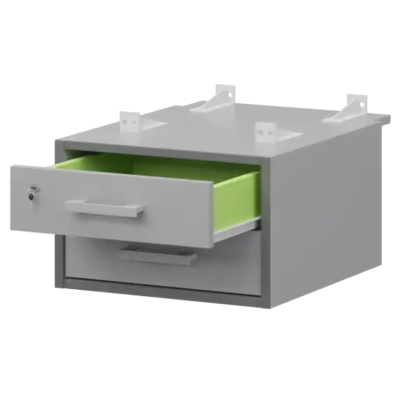 Тумба подвесная для столов на м/каркасе гл.730 мм АМТ2-02М.73  432x546x296 Арго-М