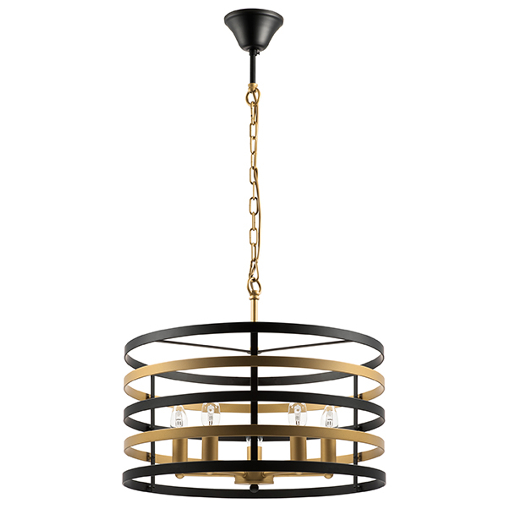 735050 Люстра EPSILON 5х40W E14 ЧЕРНЫЙ/ЗОЛОТО