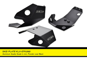 Skid plate KLX250 4mm Black. Yamoto