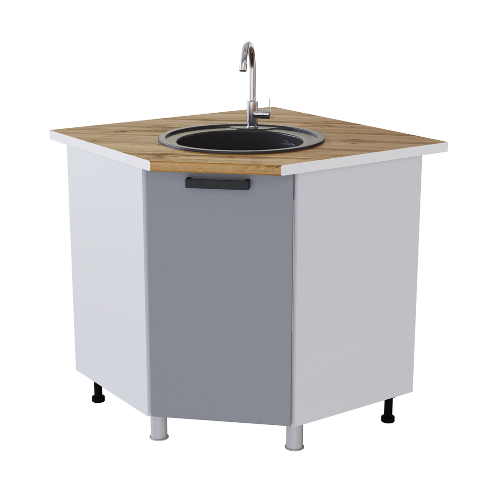 Берн Угловой рабочий стол-мойка 850*850 УМ