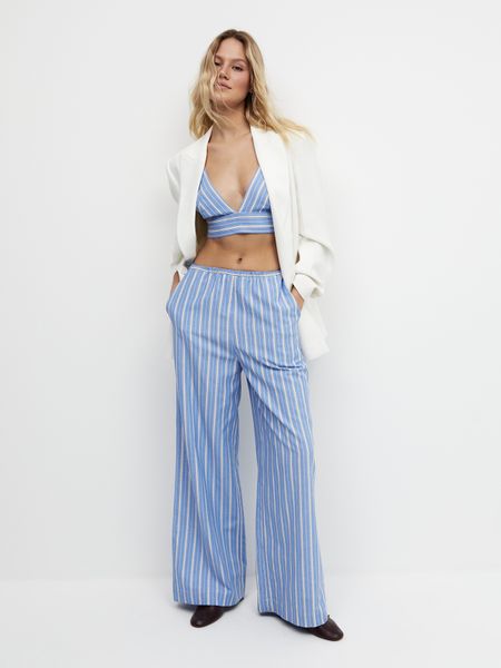 Расслабленные брюки из хлопка blue stripes