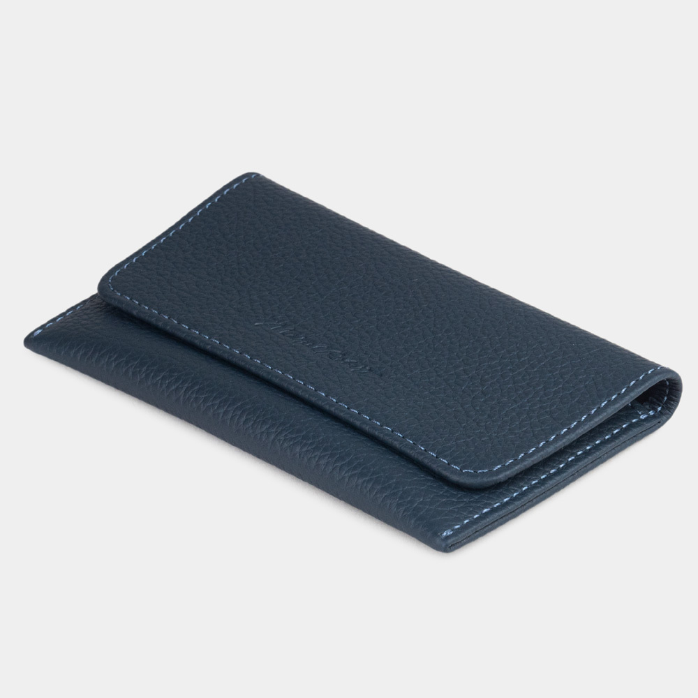 Кофр для украшений Medium из кожи теленка, синего цвета