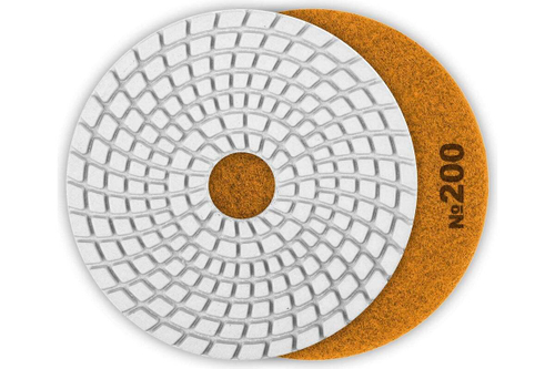 Алмазный гибкий шлифовальный круг для мокрого шлифования ЗУБР 125 мм, №200 29867-200