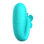 Аквамариновый интерактивный вибростимулятор с поступательными движениями Klay (Цвет: аквамариновый)