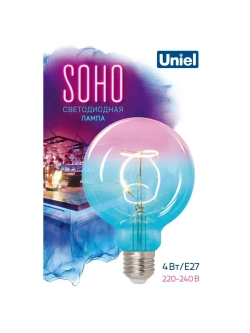 Лампа светодиодная E27 4W теплый свет. Uniel 5892