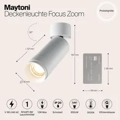 Потолочный светильник Technical C055CL-L12W3K-Z-W