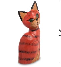 28-043 Статуэтка КОШКА рыжая 30 см