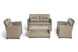 "Филадельфия" лаунж-зона из искусственного ротанга, цвет соломенный