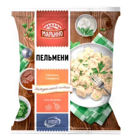Пельмени "Марьино" Свинина говядина 800г. Морозпродукт