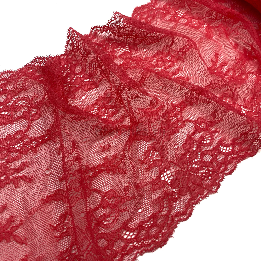 Кружево эластичное коралловое 20 см