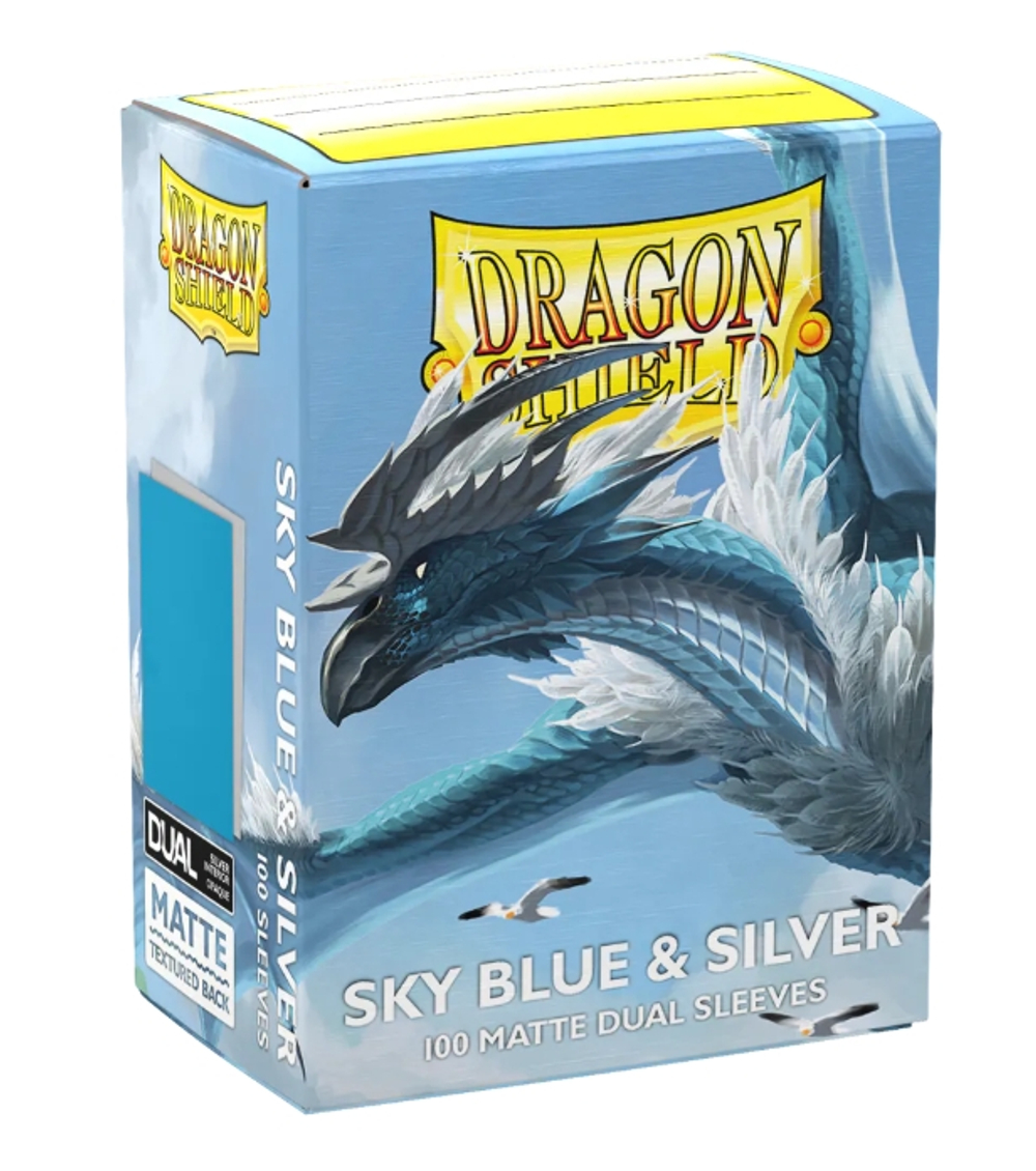 Dragon Shield - Протекторы Dual Matte Sky Blue & Silver