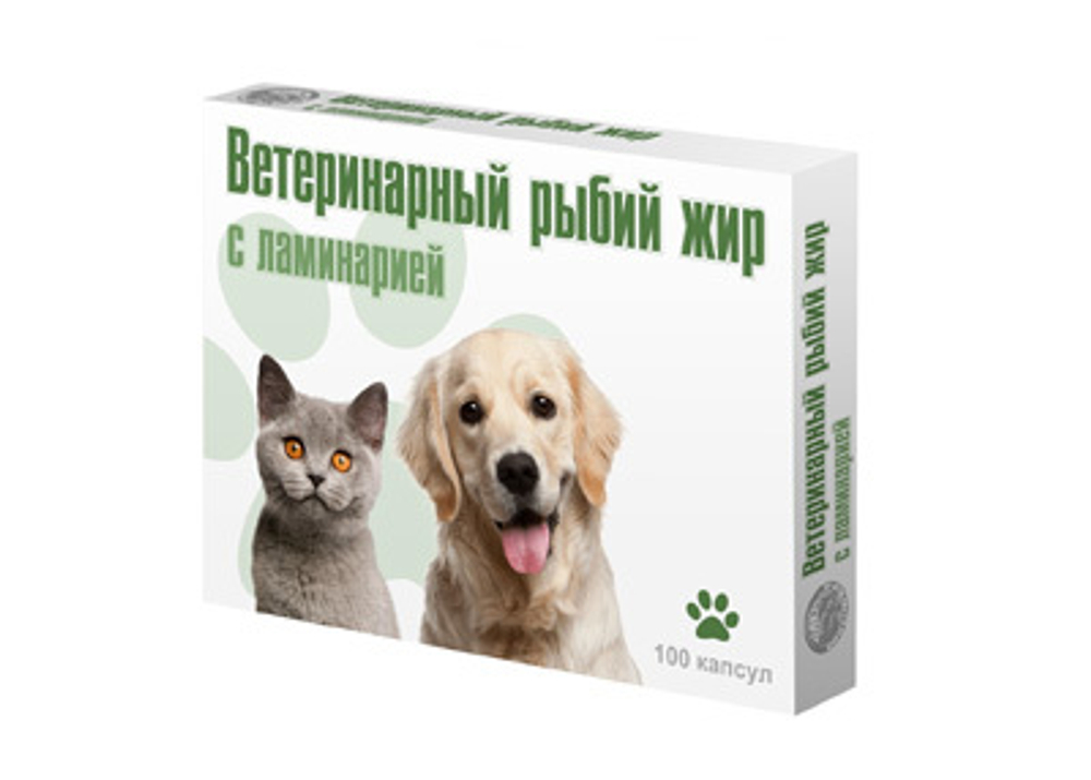Ветеринарный рыбий жир с ламинарией №3 в капсулах