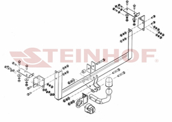 Фаркоп Steinhof S-376 для Suzuki Alto (GF) 2009-, Nissan Pixo 2009-2013(паспорт и сертификат в комплекте)(без электрики)