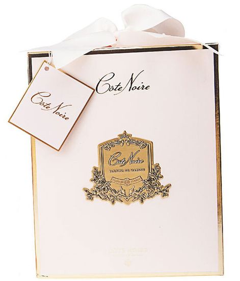 Большая розовая свеча "ёлочка" с золотым цветком и платком, Cote Noire