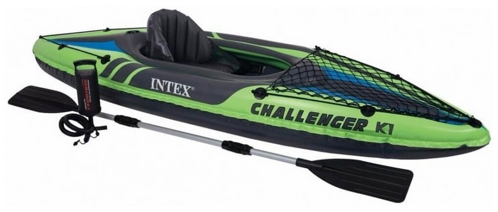 Каяк INTEX CHALLENGER К1, 68305, коричневый, синий