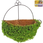 Кашпо для цветов «Сфагнум» с кокосовым волокном, настенное d=25см, мох