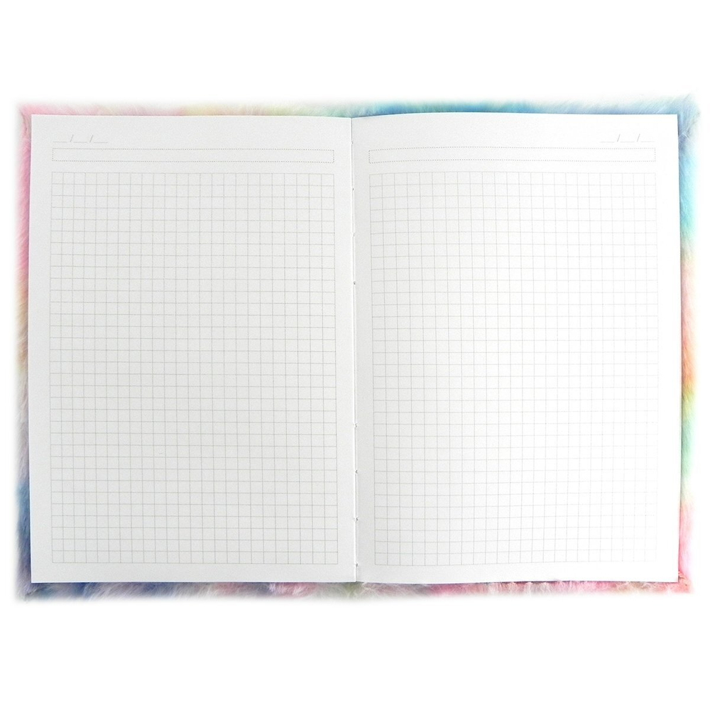 Записная книжка 15 см * 21 см, 7БЦ, Alingar, плюш, аппликация, 80 л., клетка, "Малышка в косынке"