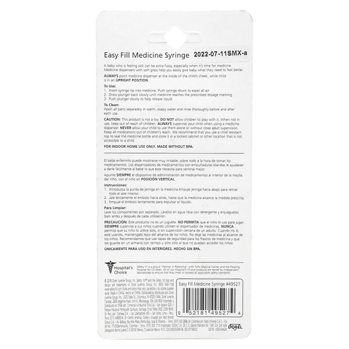 Safety 1st, Easy Fill, шприц с лекарственным средством, 1 шт.