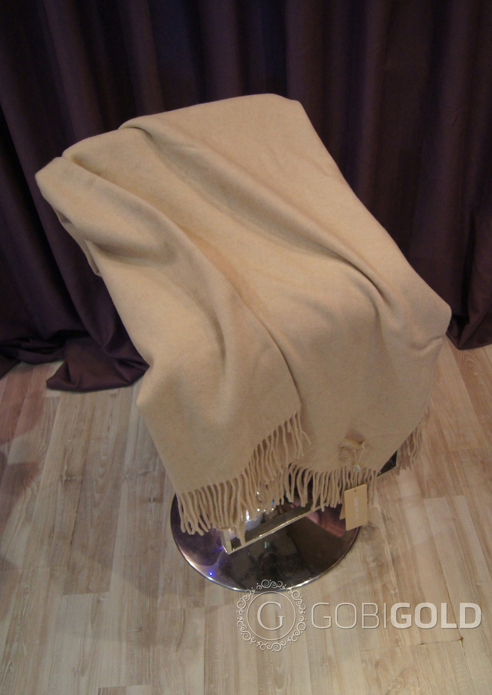 Плед из 100% кашемира 145x180 см. (GOBI )  - кремовый