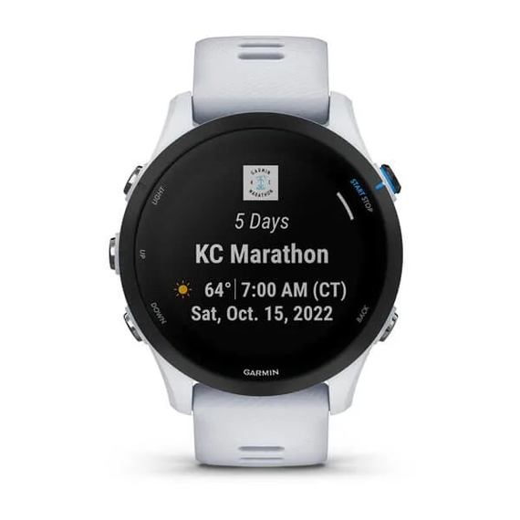 Умные часы Garmin Forerunner 255 Music Whitestone 010-02641-31 с белым ремешком