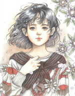 Poetry and girl. Coloring book