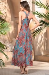 Длинное платье - сарафан  Mia-Amore ATHENA АФИНА 1644 коралл