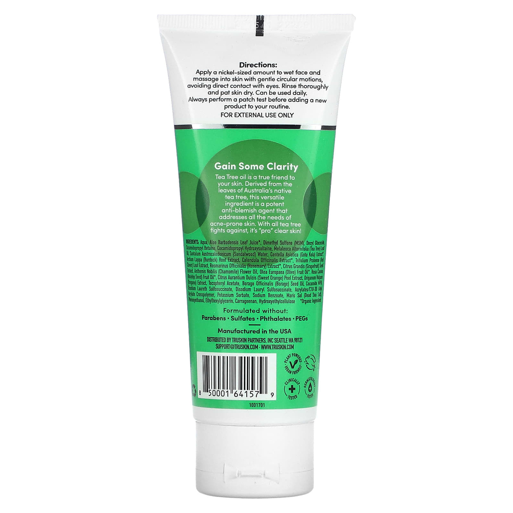 TruSkin, Суперочищающее средство Tea Tree с МСМ и ромашкой, 118 мл (4 жидк. унц.)