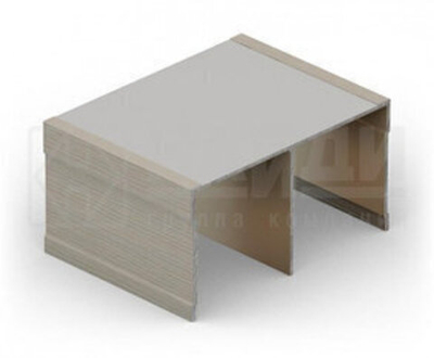 Направляющая верхняя двухполозная (3030мм) Дуб дымчатый