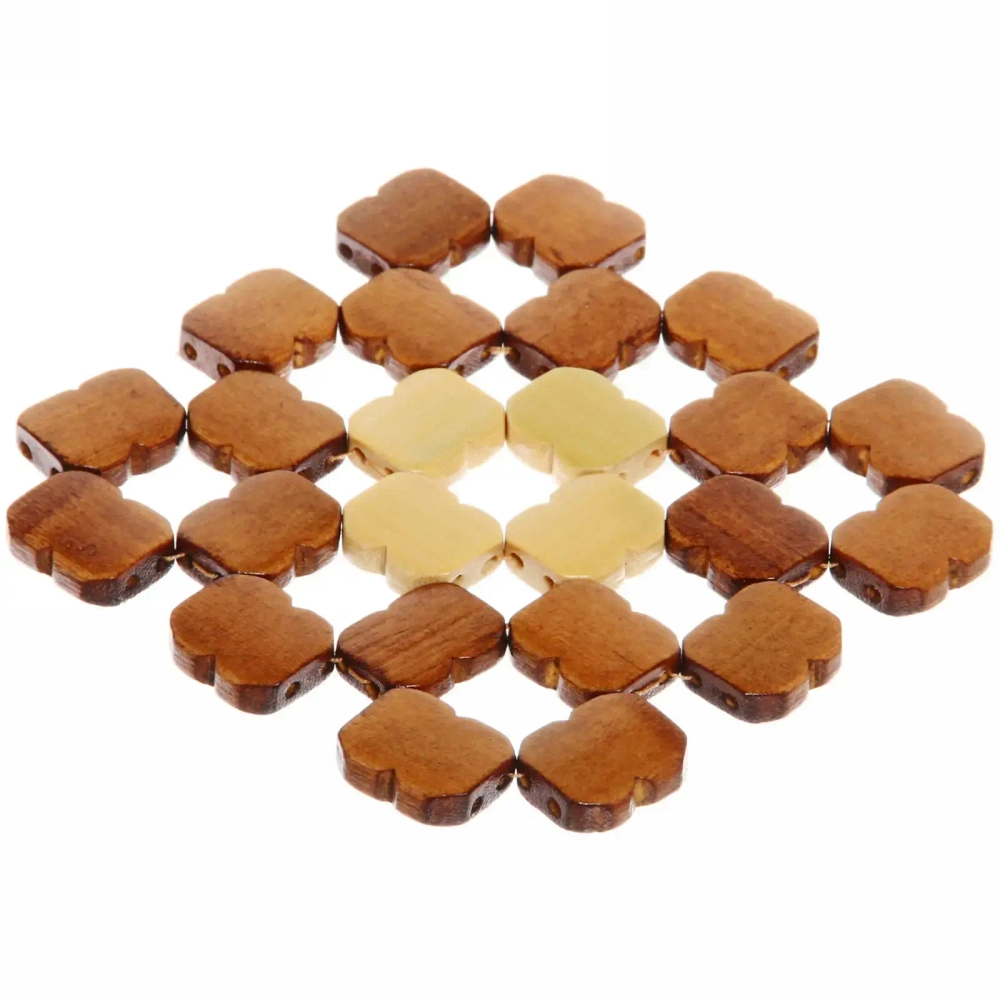 Подставка под горячее бамбуковая «Шашечки» 12,5*12,5см