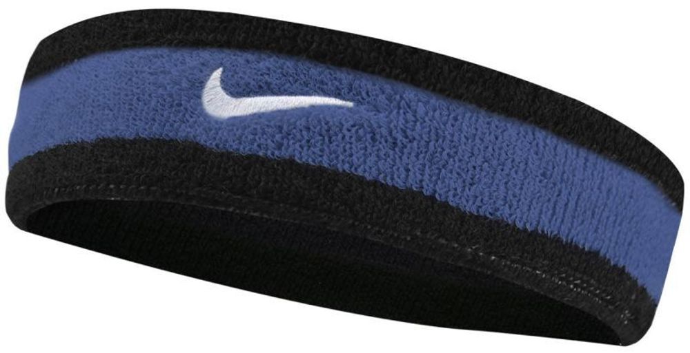 Повязка на голову теннисная Nike Swoosh Headband - black/star blue/white