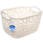 Корзина для хранения «ЭЛЛАДИО», цвет белый, 35*25,5*19см (лейбл Селфи)✦