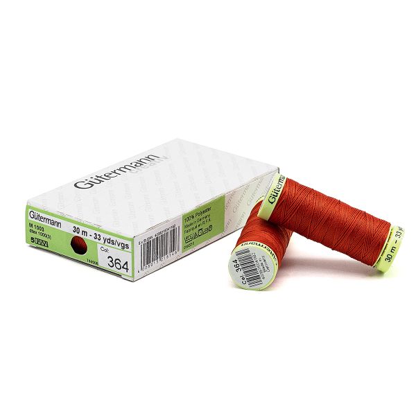 Нитки отделочные Gutermann Top Stitch 30 (30 метров), 5 кат. | 364 красно-лососевый