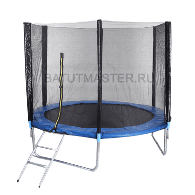 Батут с сеткой и лестницей, диаметр 10 футов
