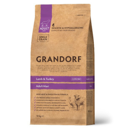 Grandorf 10кг Lamb & Turkey Maxi Holistic для собак крупных пород, ягненок с индейкой