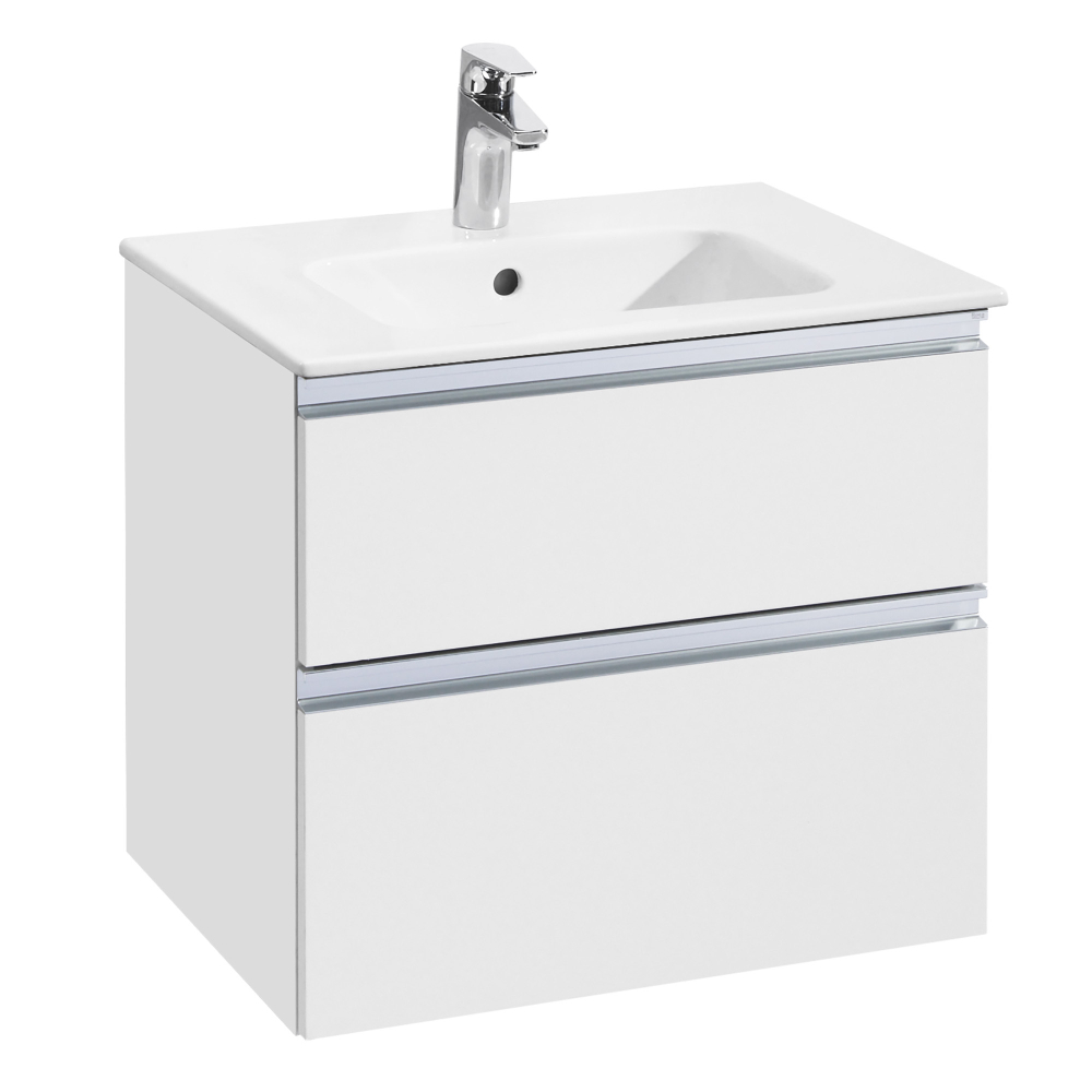 Тумба под раковину  Roca The Gap 60 см, 2 ящика, белый глянец  A857397806