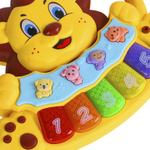 0333405/ТМ "Smart Baby" Пианино обучающее "Львенок"желтый, 36 звук,мелодий,стих,в/к/54