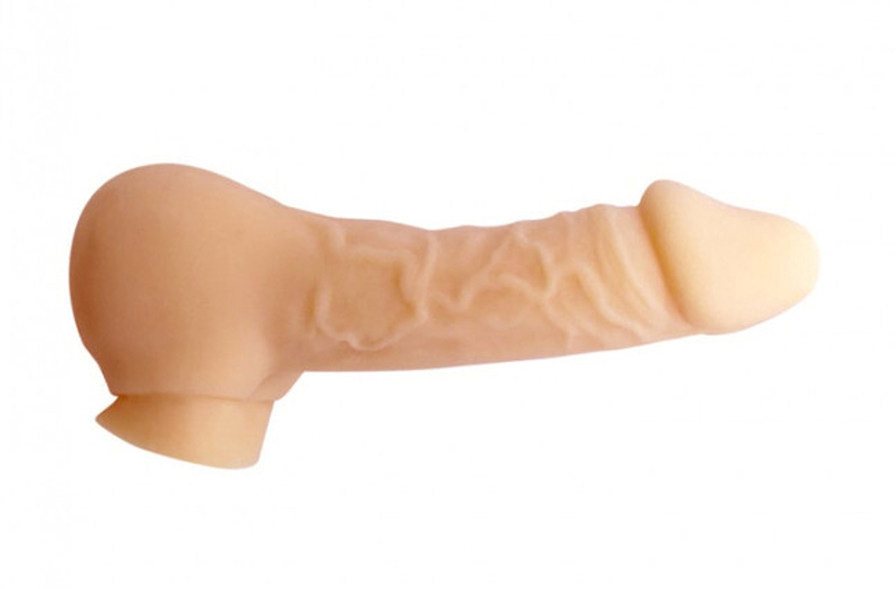 Насадка-мастурбатор с рельефом внутри Bigger Man (вторая кожа) (Цвет: телесный)