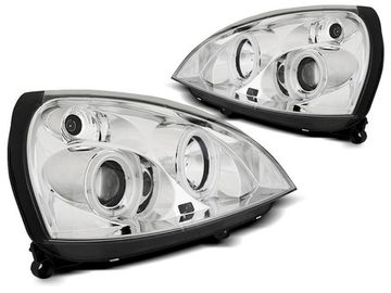 Передние фары Angel Eyes для Renault Clio II (01-05) CCFL Chrome