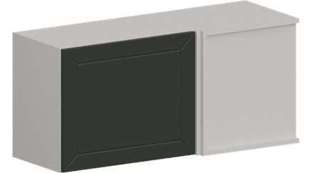 Кухня Модуль ШВУГ 1009 Белый / Насыщенно-зеленый