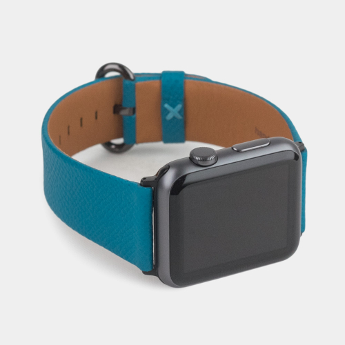 Ремешок для Apple Watch 44/45/46 mm из кожи теленка, морского цвета