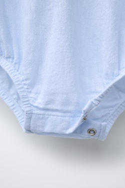 ZARA БОДИ С РЕЛЬЕФНЫМ УЗОРОМ, ГОЛУБОЙ