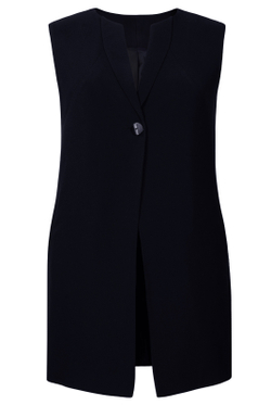 Жилет с подкладом 1634опа, Тёмно тёмно син #70ТТСи061634опа