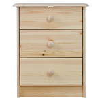 Комод, 43х34х53, Хаба, с 3-мя ящиками, для одежды и игрушек, прикроватная тумба, из массива дерева, Dipriz