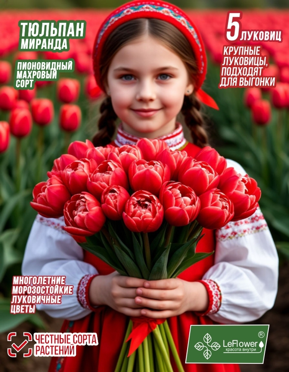 Тюльпан Луковица, Миранда 5 шт, крупный разбор 12+