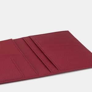 Кожаная обложка для паспорта и автодокументов, теленок вишневого цвета