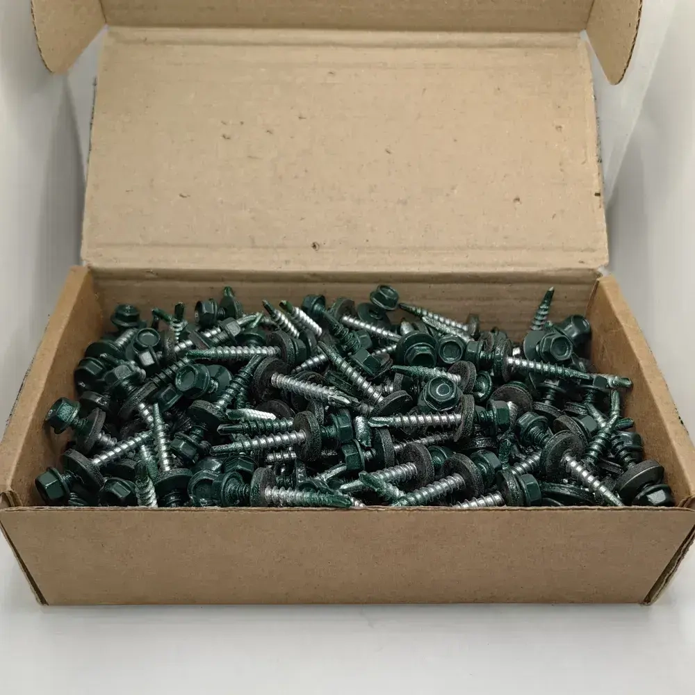 Саморез кровельный 4.8х35 6005 (Зелёный мох) 1кг